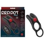 Icon Brands Red Dot Rings V1 USB Rechargeable Vibrating Cock Ring With Remote Black Icon Brands