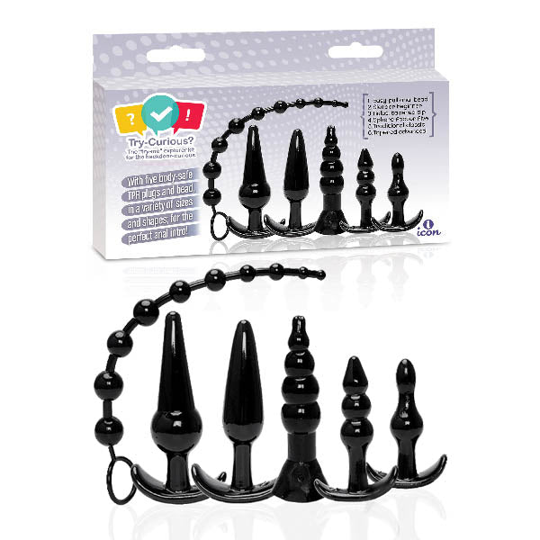 Icon Brands Try Curious Anal Plug Kit Set Of 6 Icon Brands