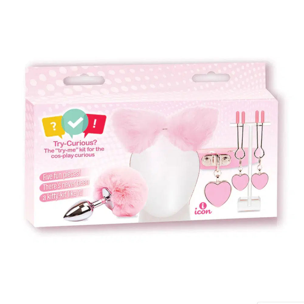 Icon Brands Try Curious Kitty Kit Cosplay Kit 5 Piece Set Pink Icon Brands