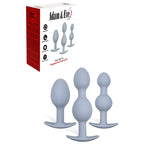 Adam & Eve VIBRA BALL TRIO Weighted Anal Training Set - Set of 3 Plugs Adam & Eve