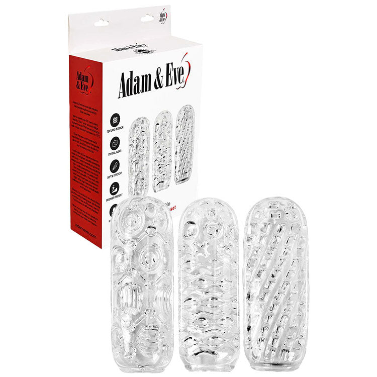 Adam & Eve ADAMS CRYSTAL TRIO Strokers 3 Pack Adam & Eve