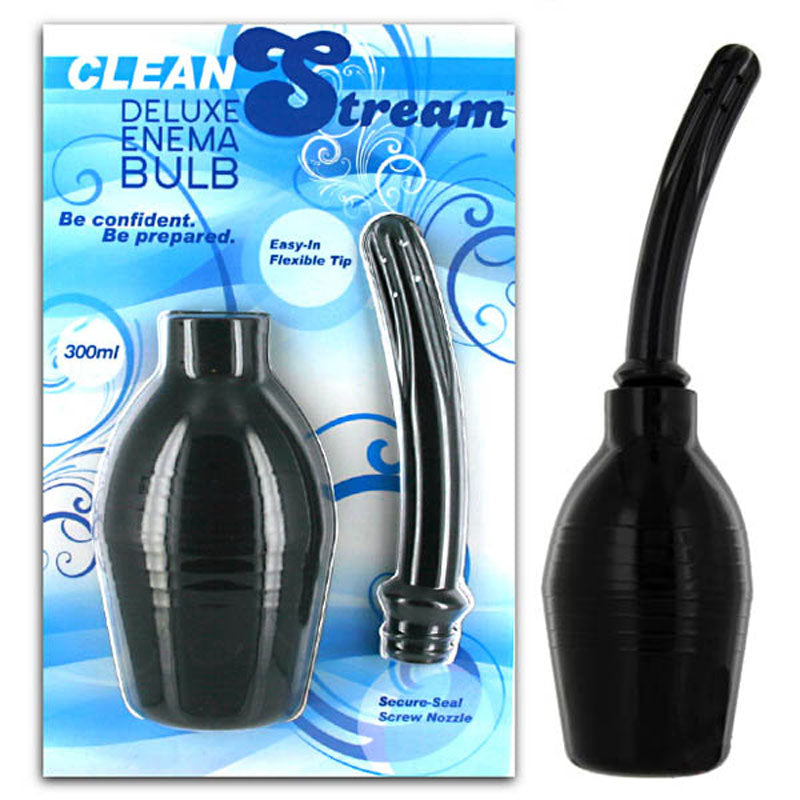 XR Brands Cleanstream Deluxe Enema Bulb Douche Black XR Brands