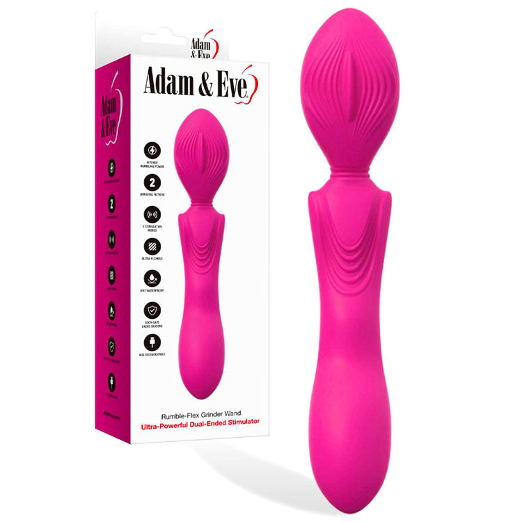 Adam & Eve GRINDER WAND USB Rechargeable Massage Wand 23.9cm Pink