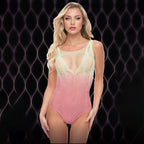 XGEN Products LAPDANCE Rosy Sunset Bodysuit Cream / Rose One Size
