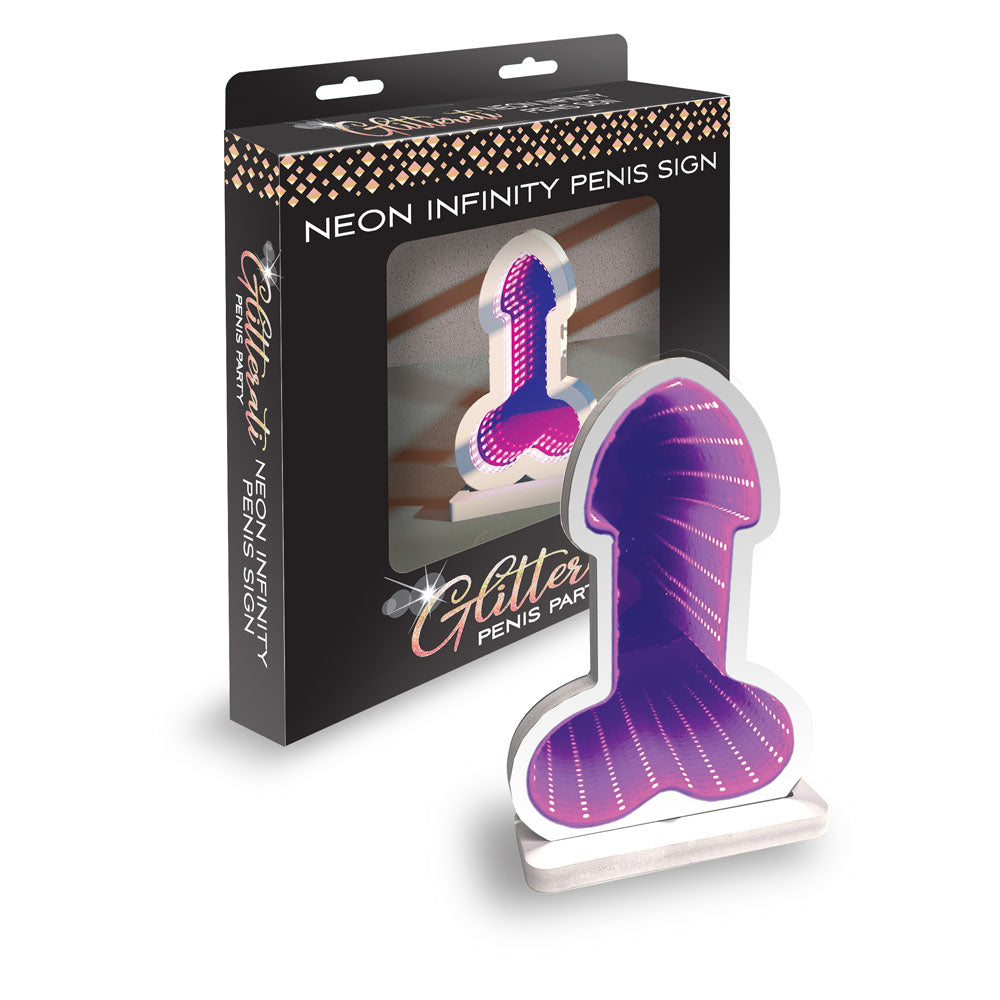 Little Genie Glitterati Neon Infinity LED Light Penis Sign Novelty