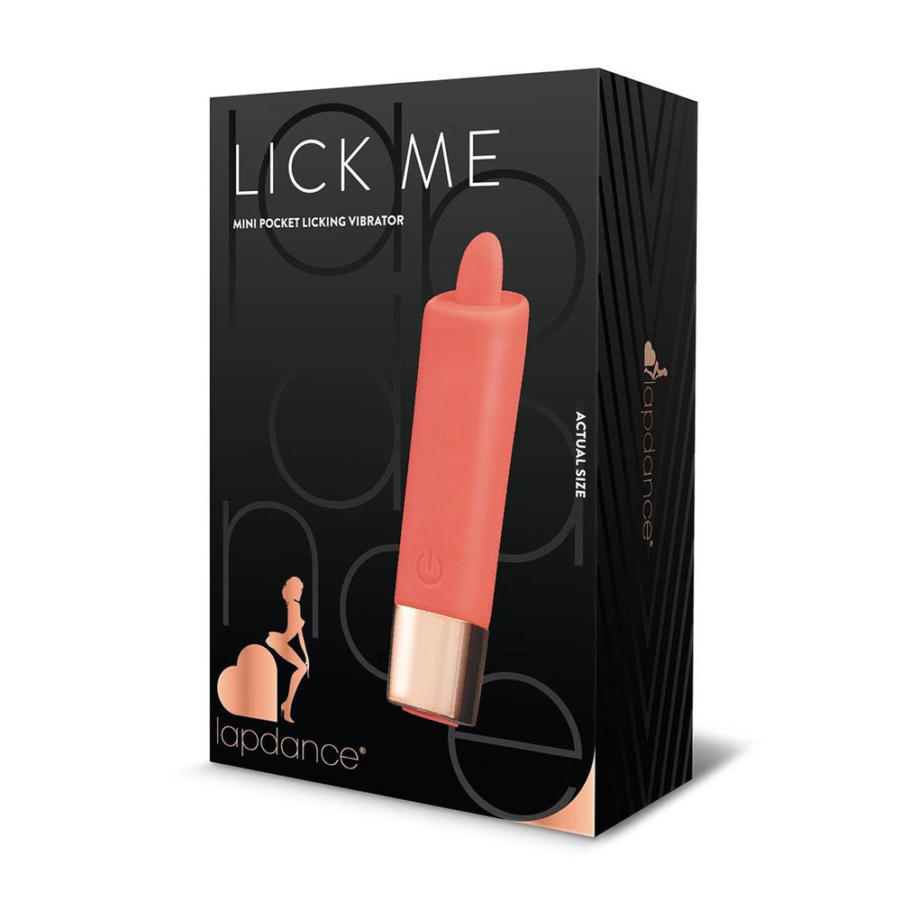 Secret Kisses LAPDANCE Lick Me Mini Pocket Licking Vibrator USB Rechargeable Flicking Stimulator 9.7cm Secret Kisses