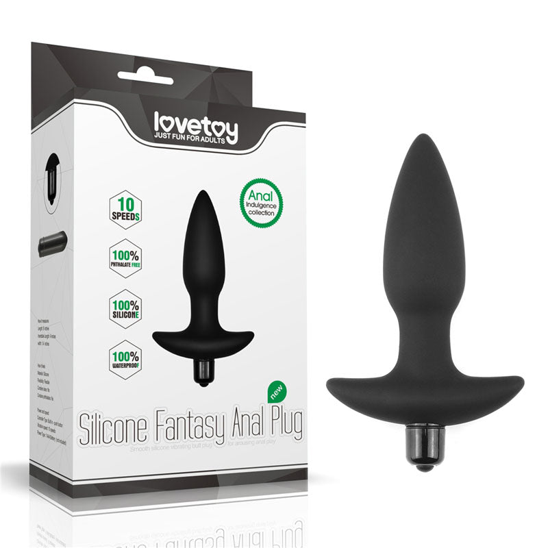 Lovetoy Anal Indulgence Collection Silicone Fantasy Vibrating Butt Plug 14.5cm