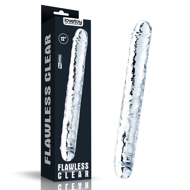 Lovetoy Flawless Clear Double Dildo 12 Inch Clear