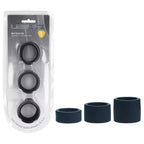 Shots Toys LEVELZ Liquid Silicone Ball Strap Set Of 3 Sizes Black