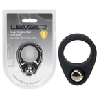 Shots Toys LEVELZ Single Weighted Ball Cock Ring Black
