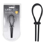 Shots Toys LEVELZ Wide Adjustable Silicone Lasso Cock Ring Black