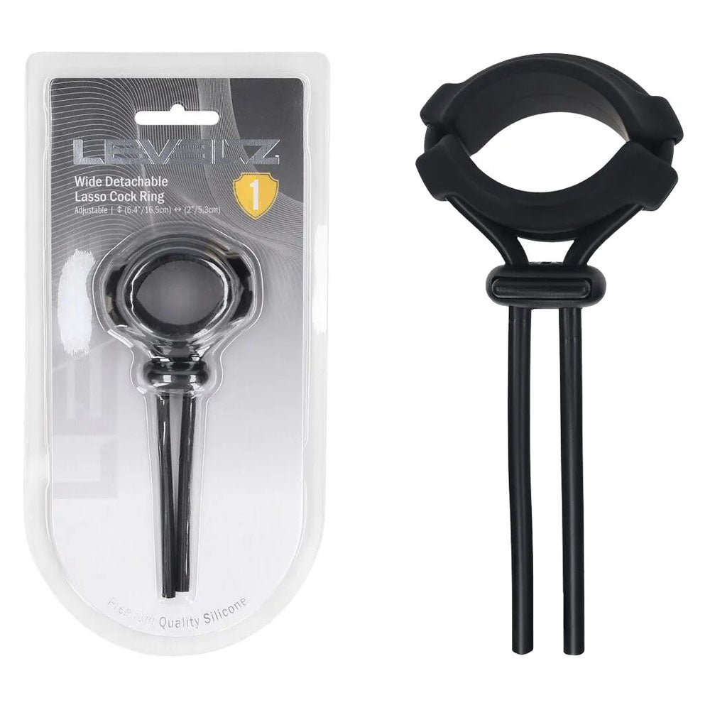 Shots Toys LEVELZ Wide Detachable Lasso Cock Ring Black