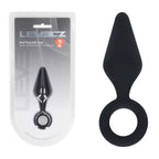 Shots Toys LEVELZ Silicone Anal Plug With Loop Black