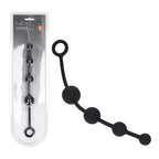Shots Toys LEVELZ Curved Silicone Anal Beads Black 29.5cm