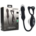 Shots Toys LEVELZ Vibrating & Thrusting TriO Cock Ring With Prostate Stimulator Black