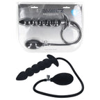 Shots Toys LEVELZ Beaded Inflatable Anal Plug Black