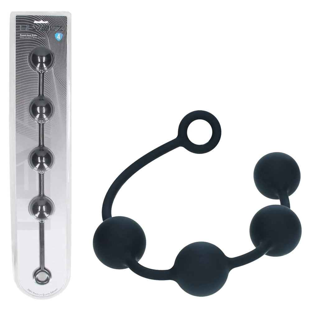 Shots Toys LEVELZ Round Anal Balls Beads Black
