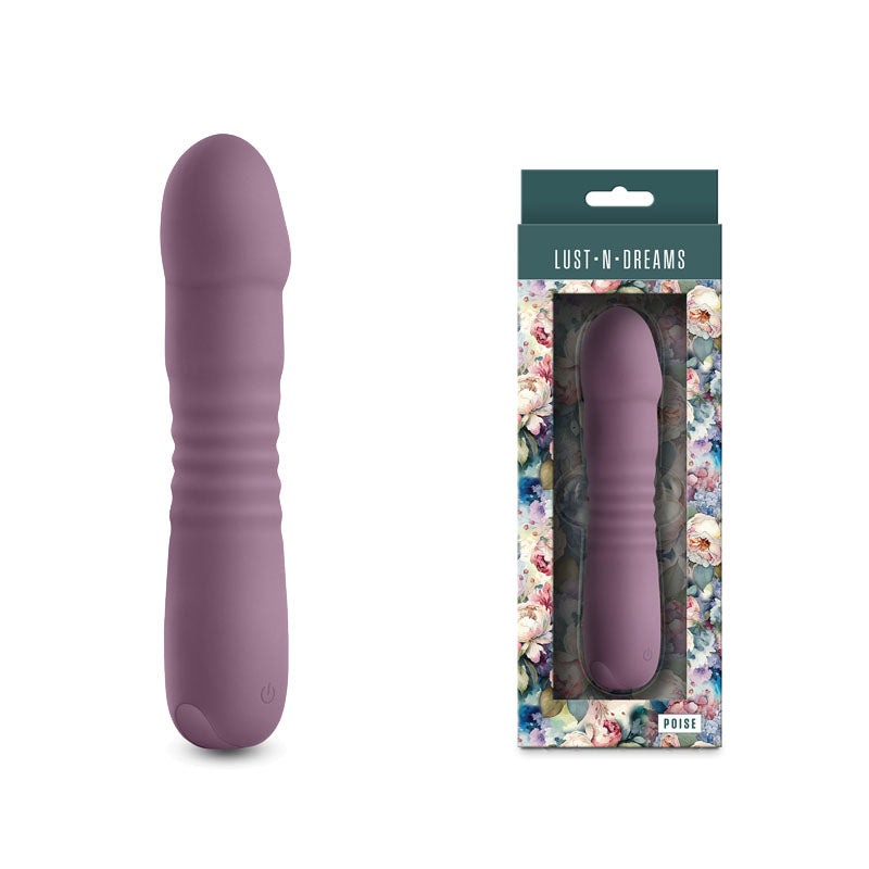 NS Novelties Lust N Dreams Poise Mauve USB Rechargeable Thrusting Vibrator NS Novelties