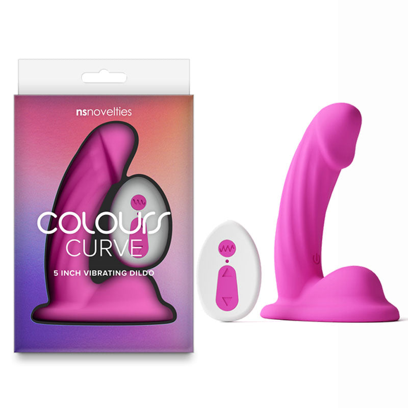 NS Novelties Colours Curve USB Rechargeable Vibrating Dildo With Wireless Remote 5 Inch