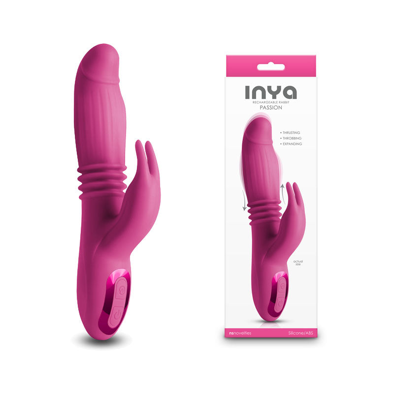 NS Novelties INYA Passion USB Rechargeable Thrusting Rabbit Vibrator 22.2cm NS Novelties