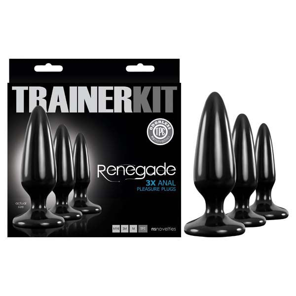 NS Novelties Renegade Pleasure Plug Trainer Kit Butt Plugs Set Of 3 Sizes NS Novelties