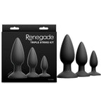 NS Novelties Renegade Triple Strike Kit Butt Plugs Set Of 3 Sizes