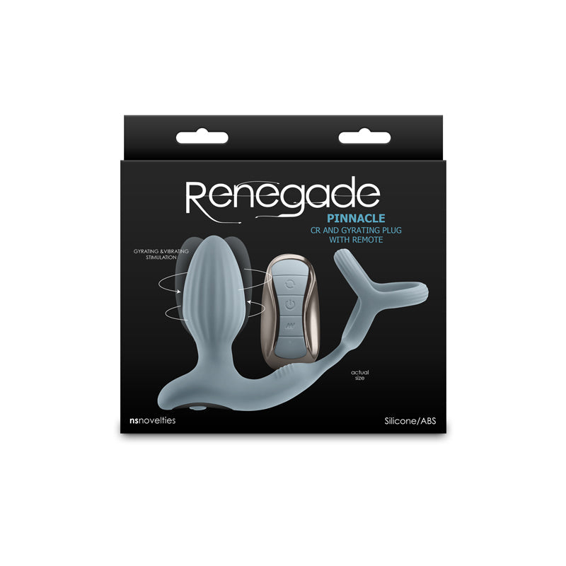 NS Novelties Renegade Pinnacle USB Rechargeable Vibrating Butt Plug With Cock Ring NS Novelties