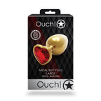 Shots Toys OUCH! Heart Gem Butt Plug With Heart Gem Base Large 9.3cm
