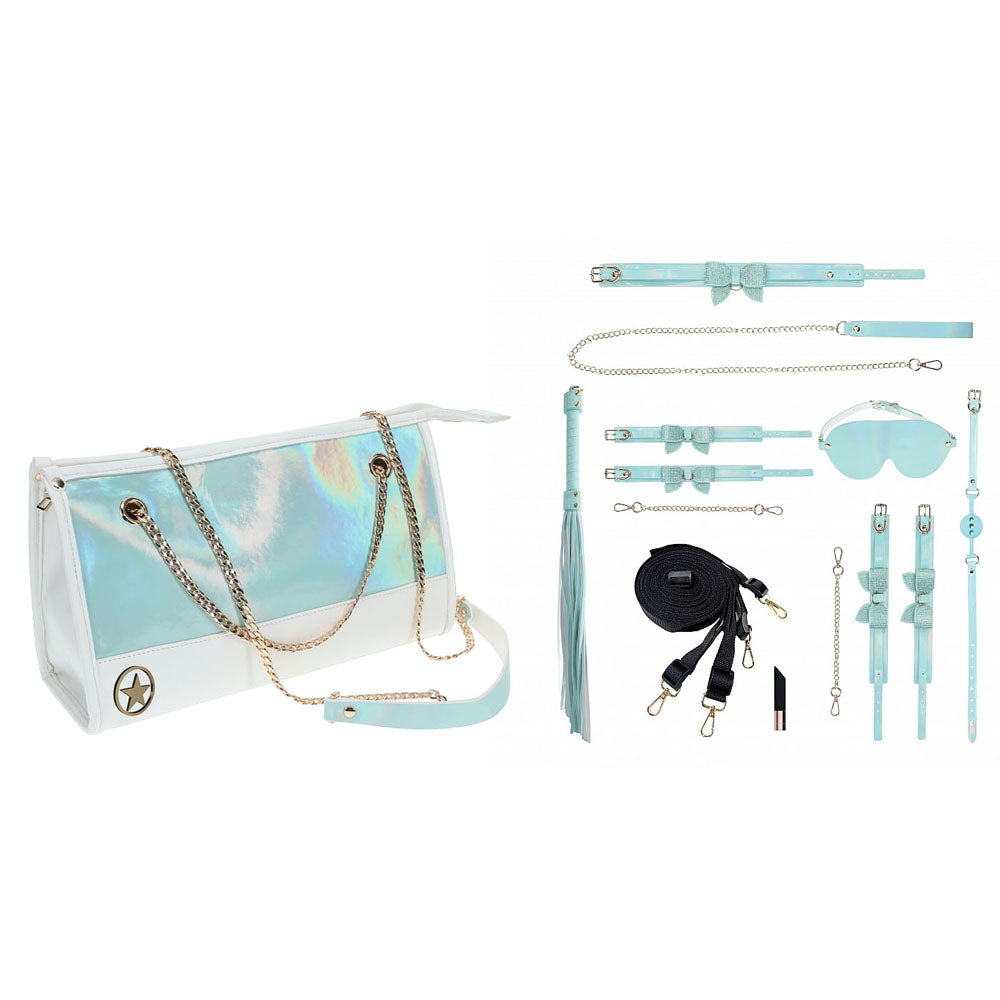 OUCH! Paris Collection Kit With Bag 8 Piece Kit Baby Blue Shots Toys