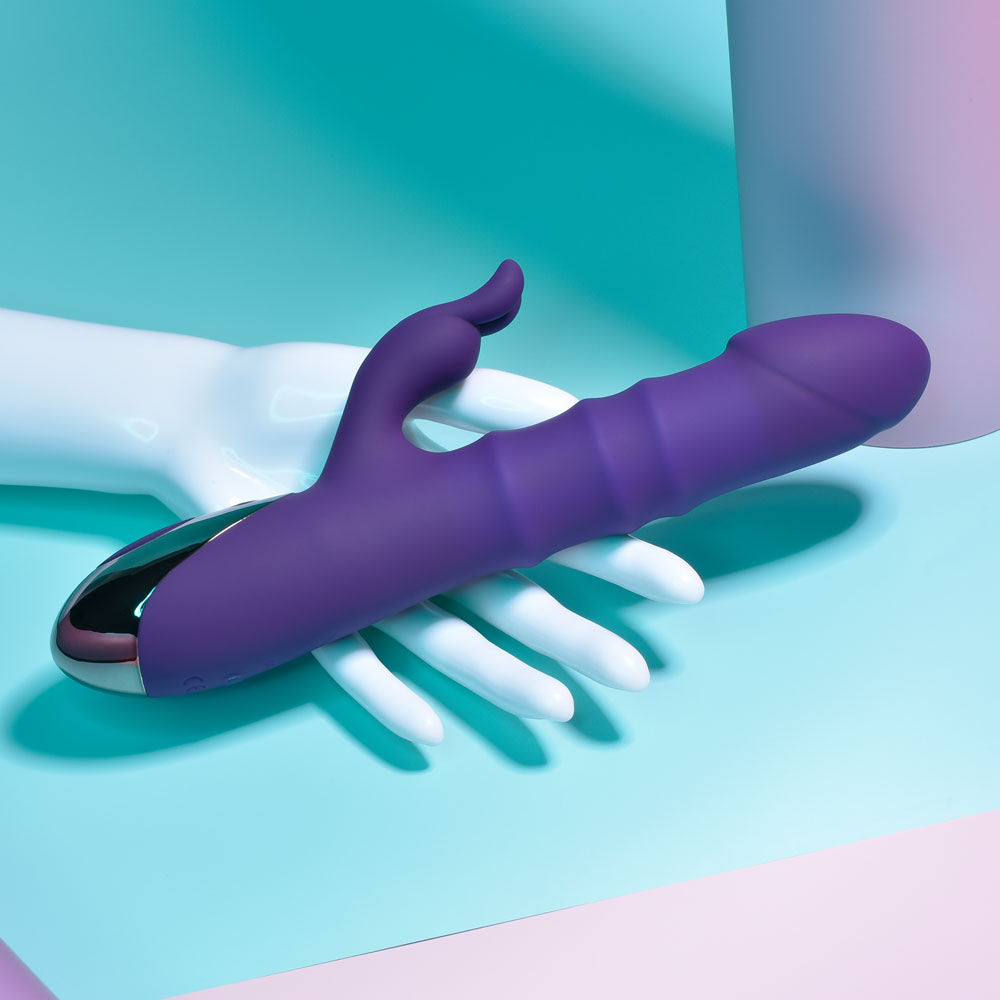 Playboy Pleasure HOP TO IT USB Rechargeable Rabbit Vibrator 23.5cm Playboy Pleasure