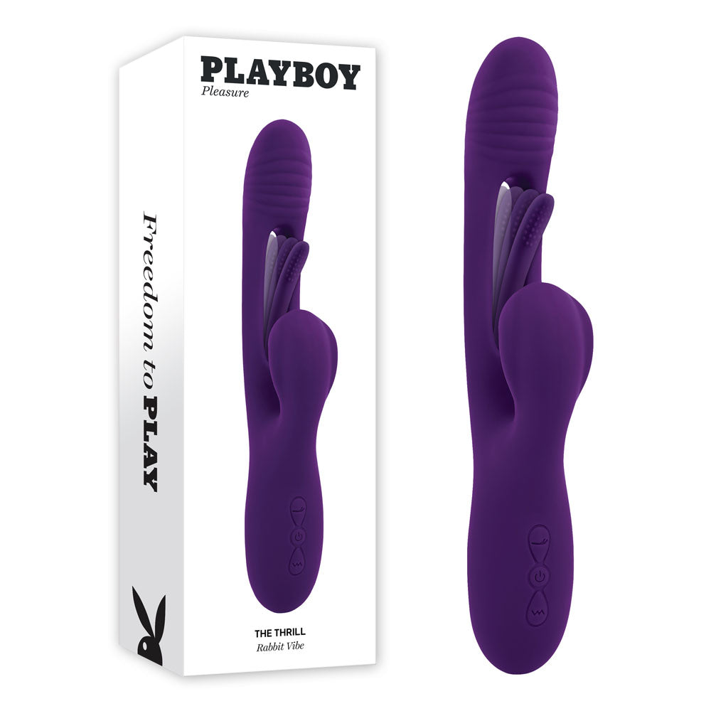 Playboy Pleasure THE THRILL USB Rechargeable Rabbit Vibrator 24.4cm Playboy Pleasure