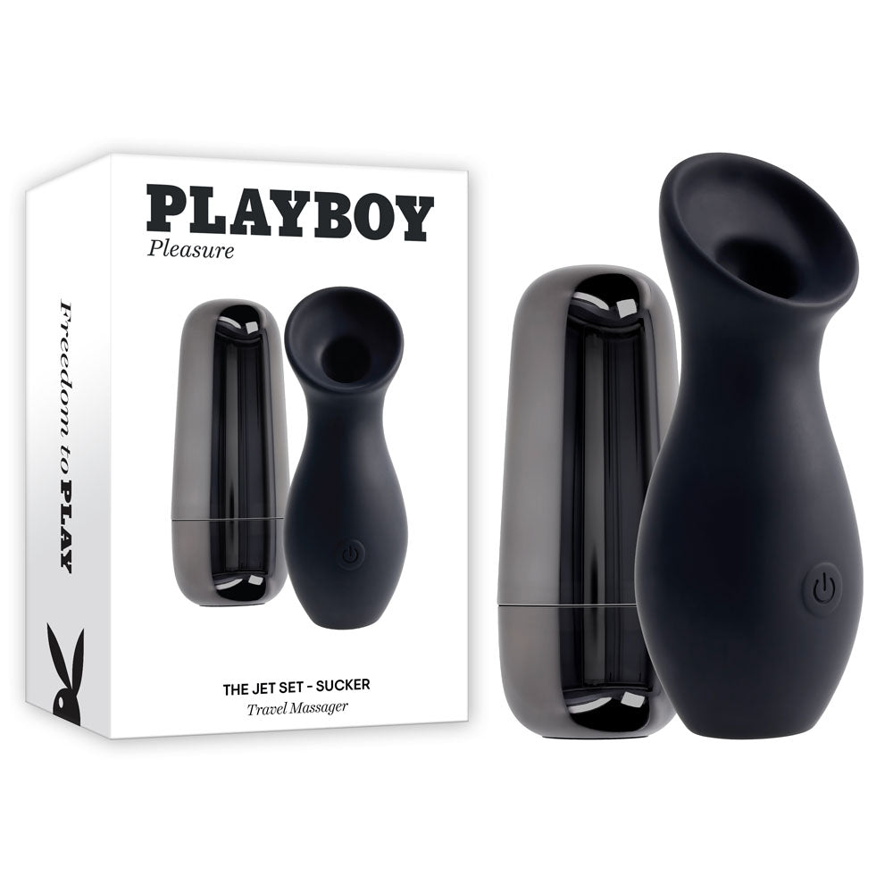 Playboy Pleasure THE JET SET SUCKER Sucking Stimulator With Rechargeable Charging Case 10.3cm Playboy Pleasure