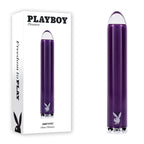 Playboy Pleasure AMETHYST USB Rechargeable Glass Tipped Mini Vibrator Purple Playboy Pleasure