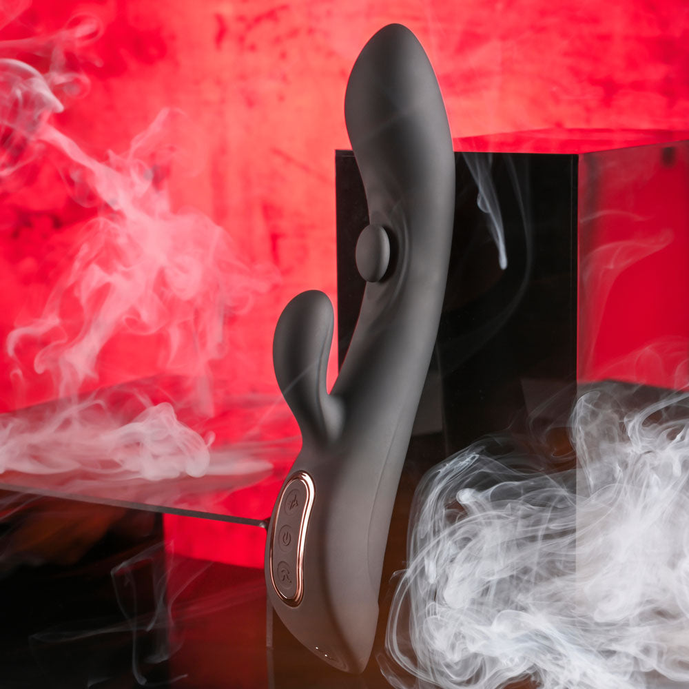 Playboy Pleasure THATS THE SPOT USB Rechargeable Rabbit Vibrator With GSpot Tapper Playboy Pleasure