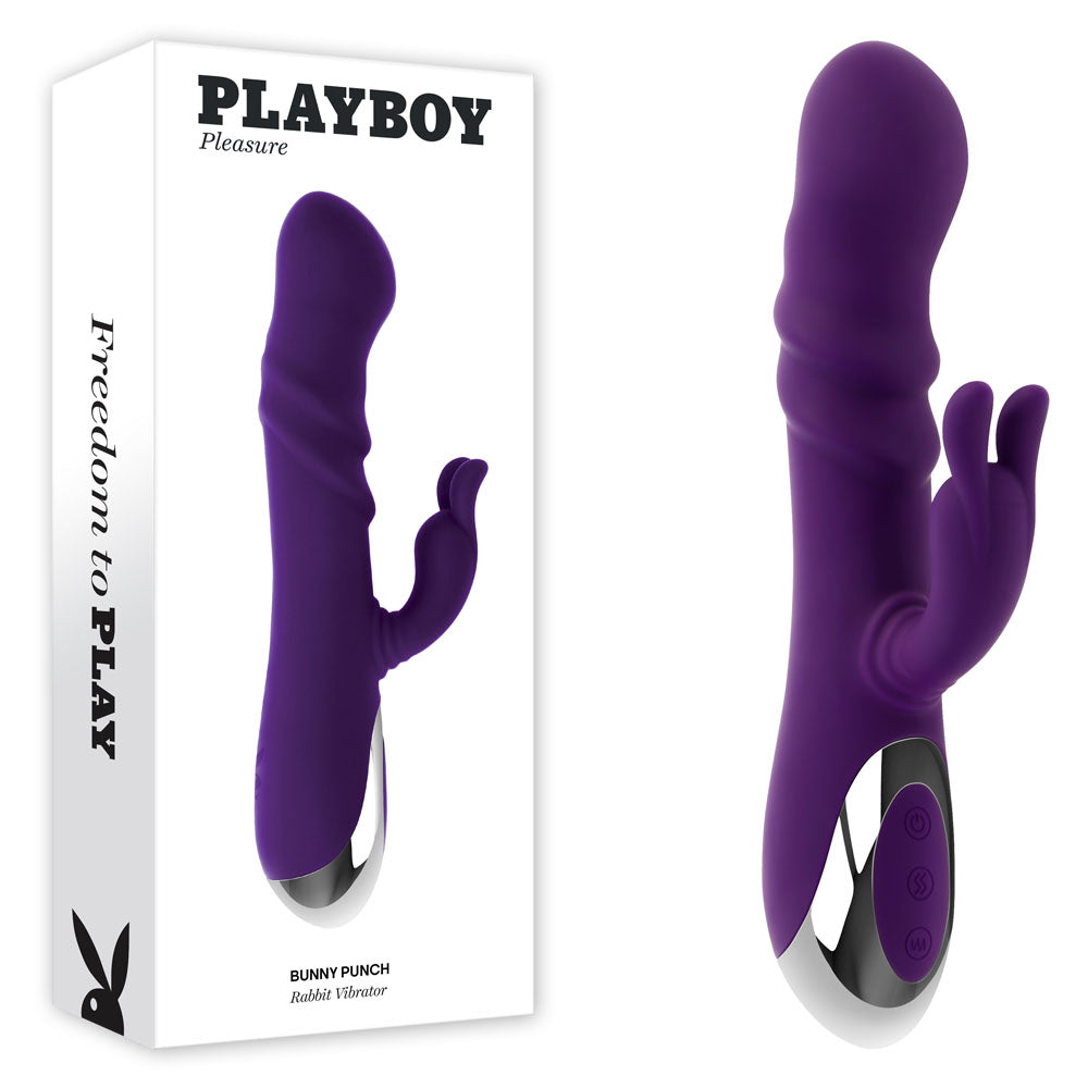 Playboy Pleasure BUNNY PUNCH USB Rechargeable Twirling Rabbit Vibrator Playboy Pleasure