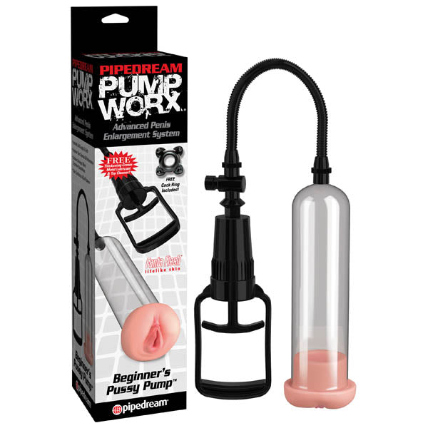 Pipedream Pump Worx Beginner's Pussy Pump With Vagina Sleeve Pipedream