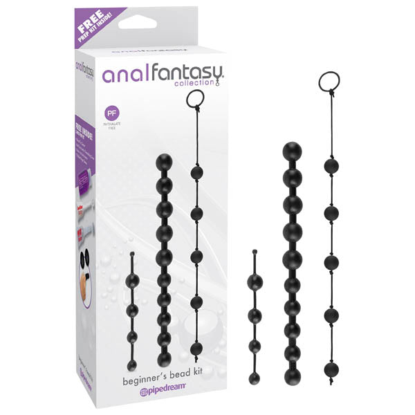 Pipedream Anal Fantasy Collection Beginner's Bead Kit Anal Beads Set Of 3 Cords Pipedream