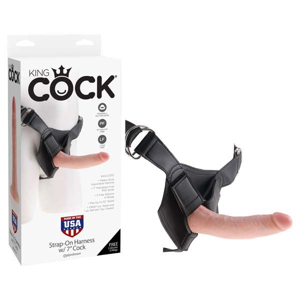 King Cock Strap-On Harness With 7'' Cock - Flesh 17.8 cm (7'') Strap-On Pipedream