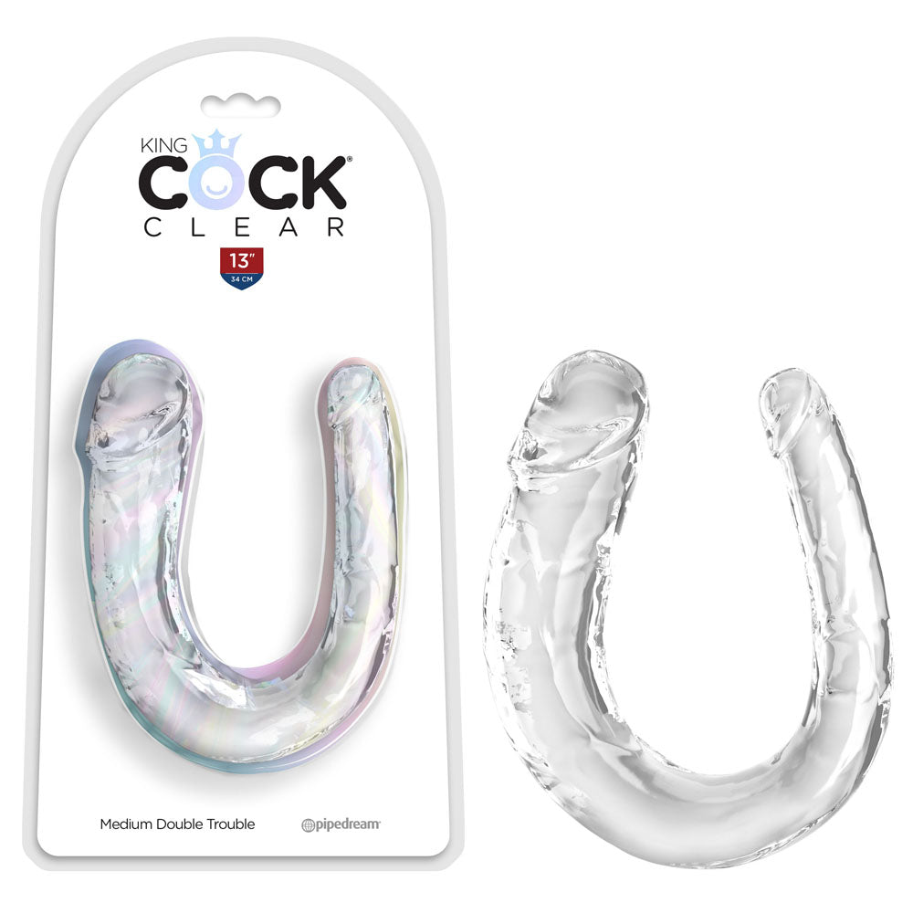 Pipedream King Cock Medium Double Penetration Dong Clear Pipedream