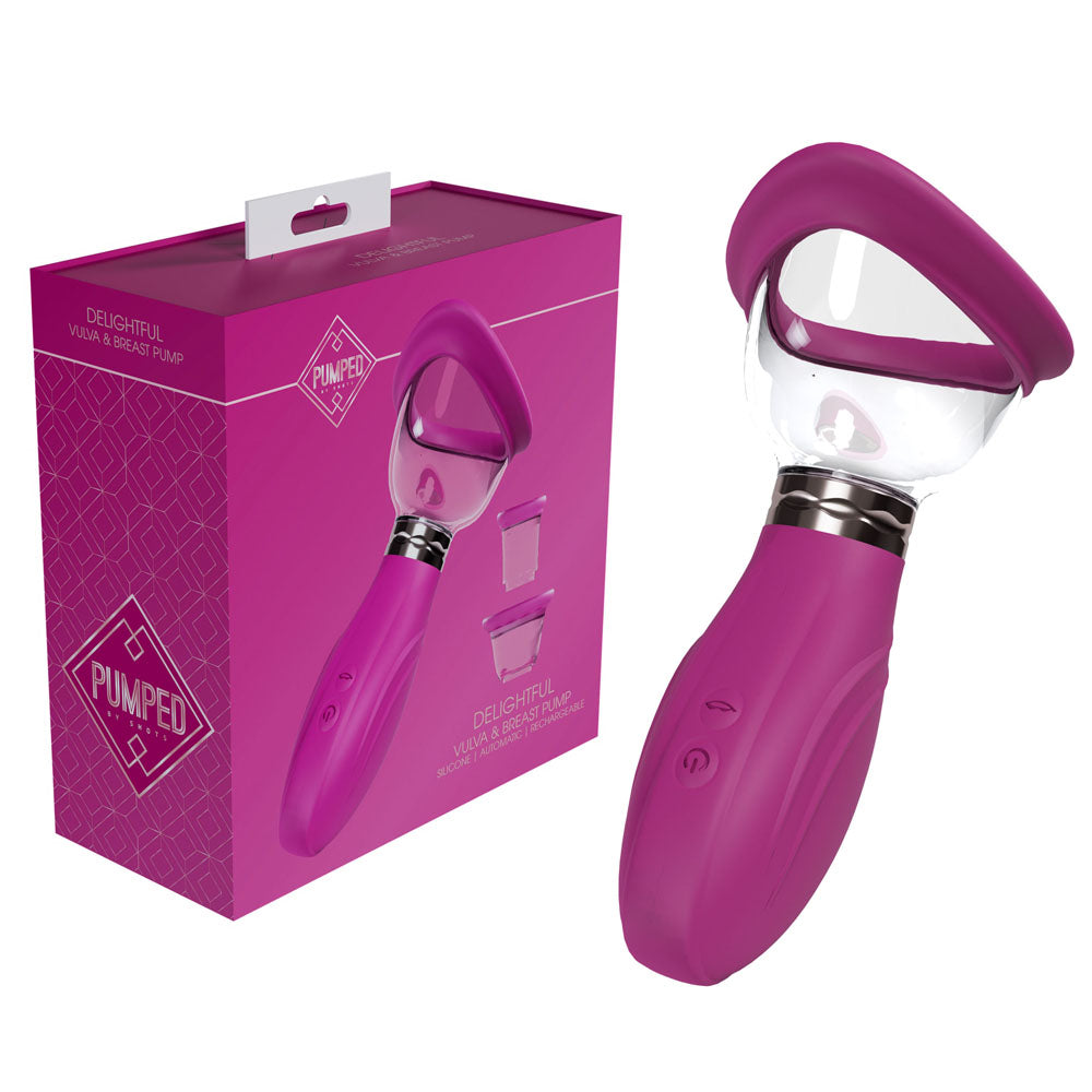 Shots Toys PUMPED Delightful Auto USB Rechargeable Ladies Pump Shots Toys