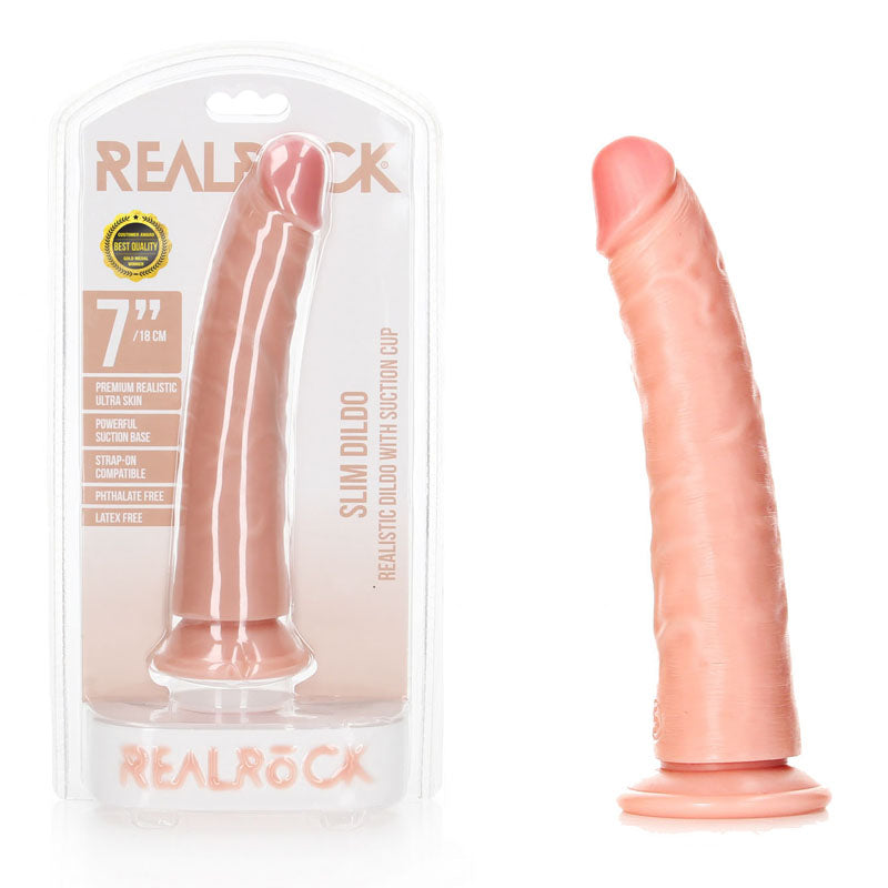 Shots Toys REALROCK Realistic Slim Dildo With Suction Cup 7 Inch