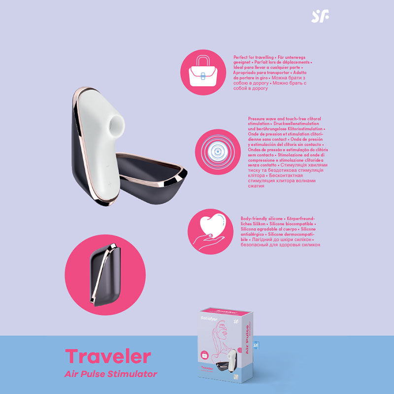 Satisfyer Pro Traveller USB Rechargeable Touch Free Clitoral Stimulator Satisfyer