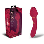 Secret Kisses ROSEGASM LINGO Dual Vibrator & Flicking Stimulator 20.3cm Rose Red Secret Kisses