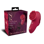 Xgen Products Secret Kisses ROSEGASM PLAYFUL PETAL USB Rechargeable Finger Stimulator Red