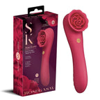 Xgen Products Secret Kisses ROSEGASM ROSE QUAKE USB Rechargeable Dual Ended Tapping Vibrator Red