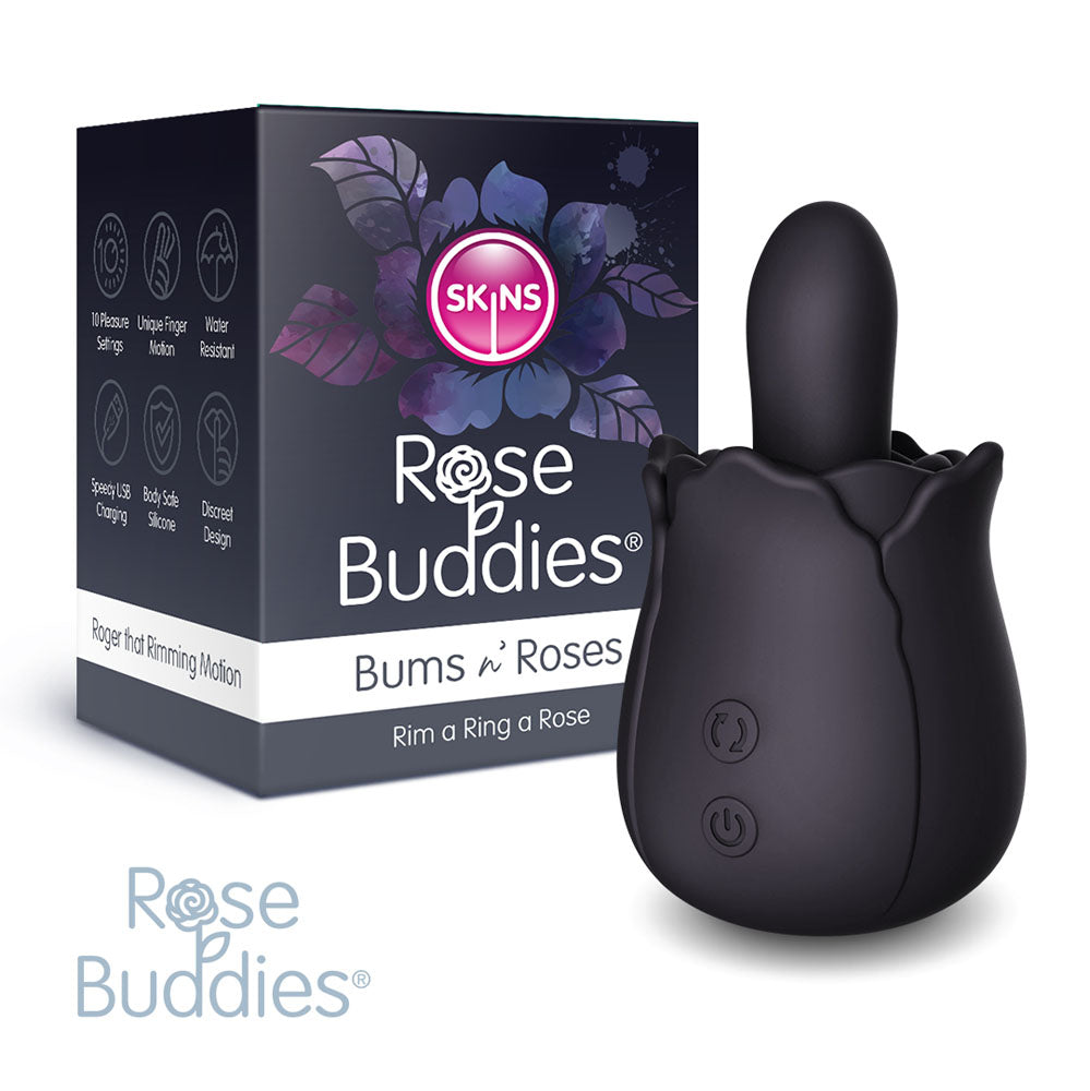 Creative Conceptions Skins Rose Buddies The Bums N Roses USB Rechargeable Anal Rimming Stimulator Creative Conceptions