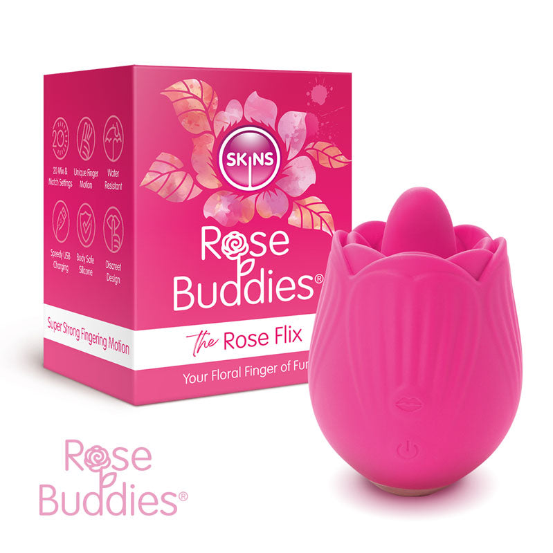 Creative Conceptions Skins Rose Buddies The Rose Flix USB Rechargeable Flicking Rose Stimulator Creative Conceptions