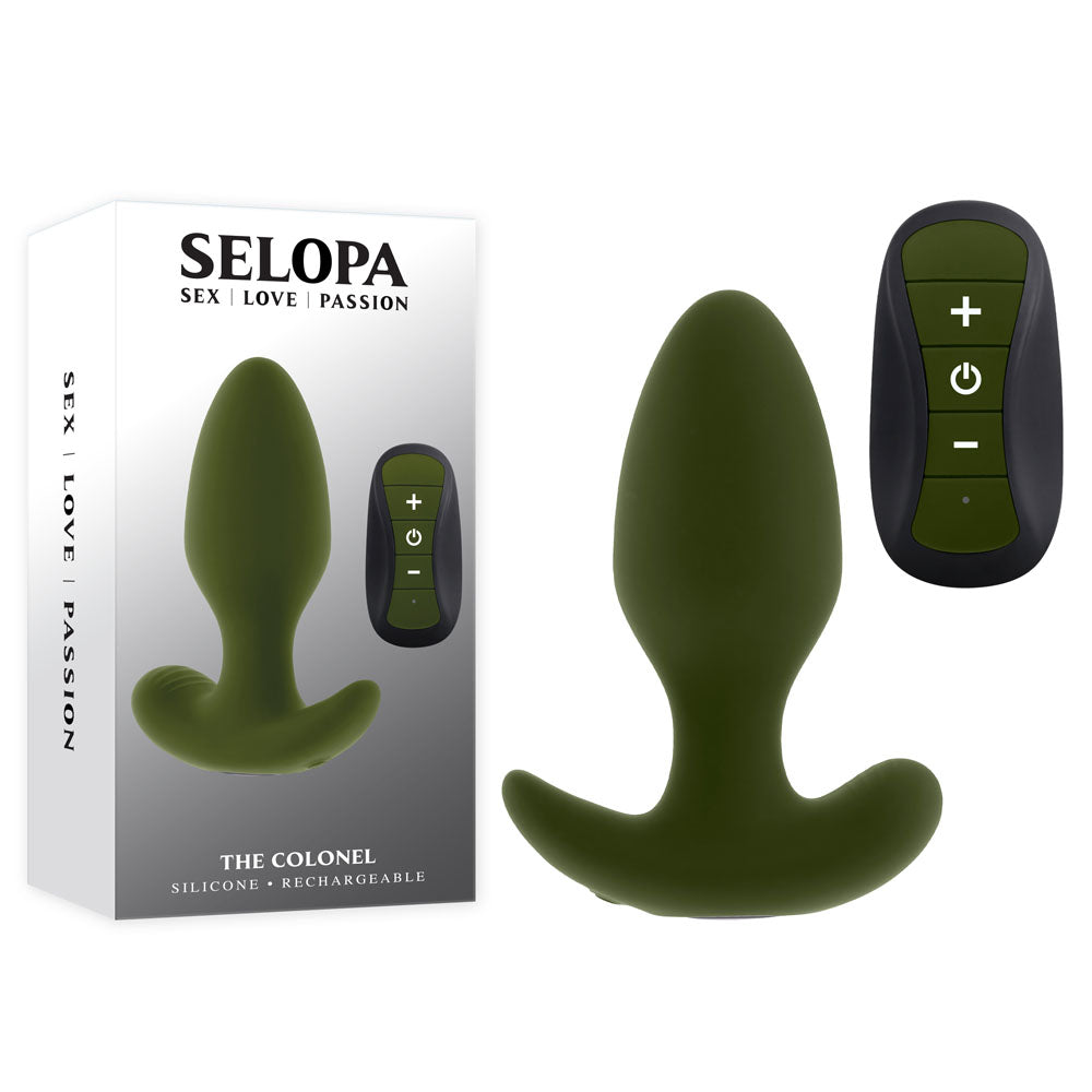 Selopa THE COLONEL USB Rechargeable Vibrating Butt Plug With Wireless Remote Selopa