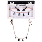 Sportsheets Sex & Mischief Brat Charmed Nipple Clamps With 45cm Chain