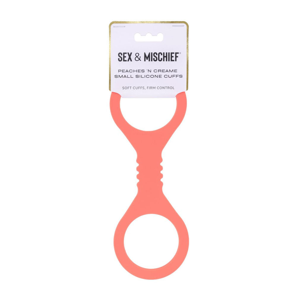 Sex & Mischief Peaches N CreaMe Silicone Cuffs Restraints Peach